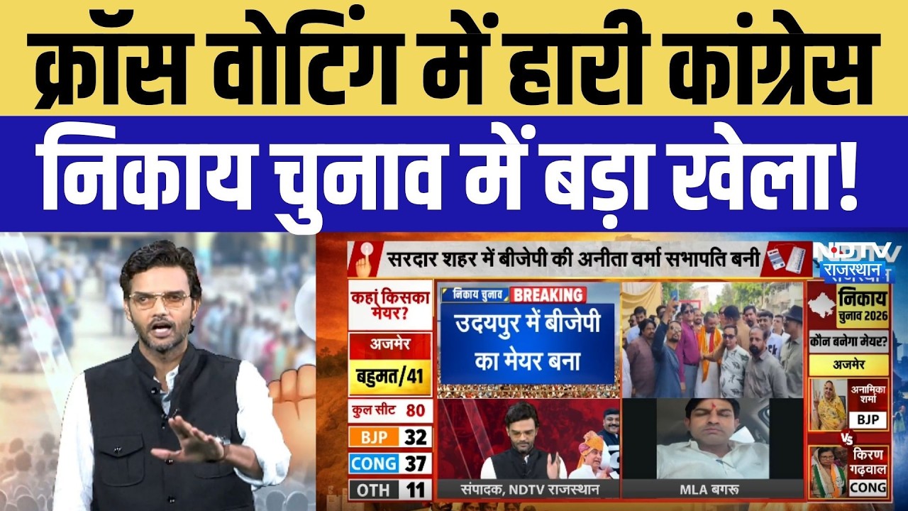 Rajasthan Nikay Chunav Result: Cross-voting से Congress को झटका, बड़ा खेला! Breaking News | BJP