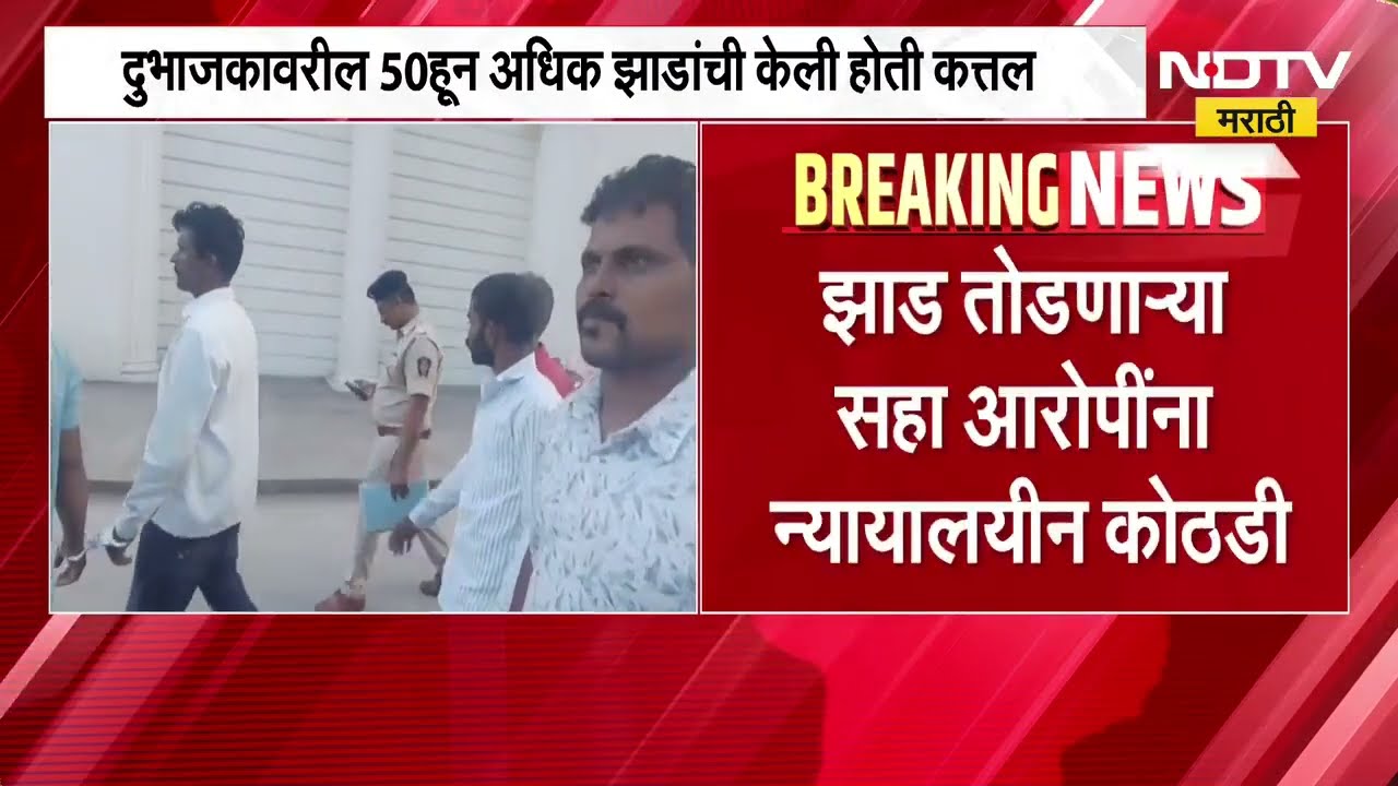 Nashik| दुभाजकावरील झाडांची कत्तल प्रकरण | झाड तोडणाऱ्या सहा आरोपींना न्यायालयीन कोठडी