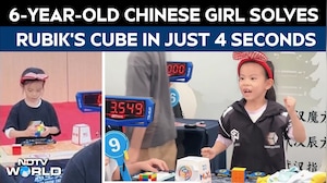 Viral Video | Six-Year-Old Chinese Girl Sets Rubik&rsquo;s Cube Record In Just Over 4 Seconds