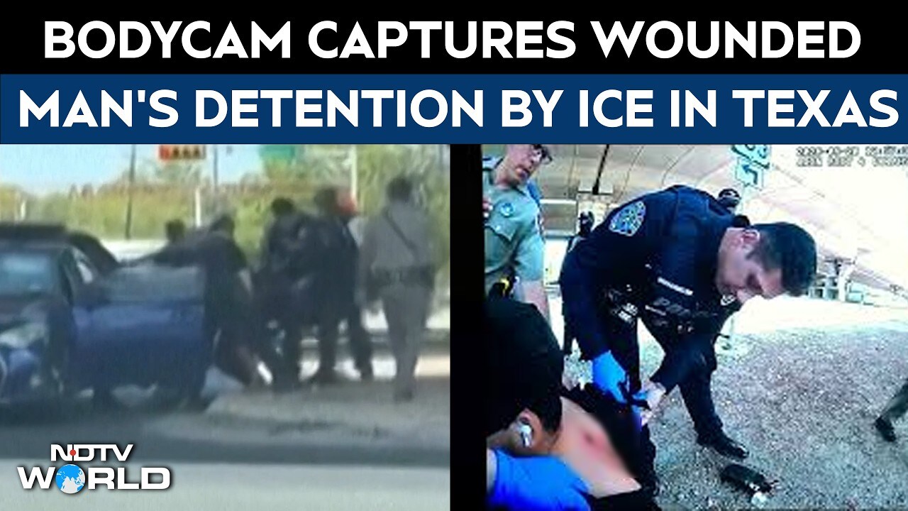 ICE Texas Detention Video | Wounded Venezuelan Man Detained After Texas Immigration Operation