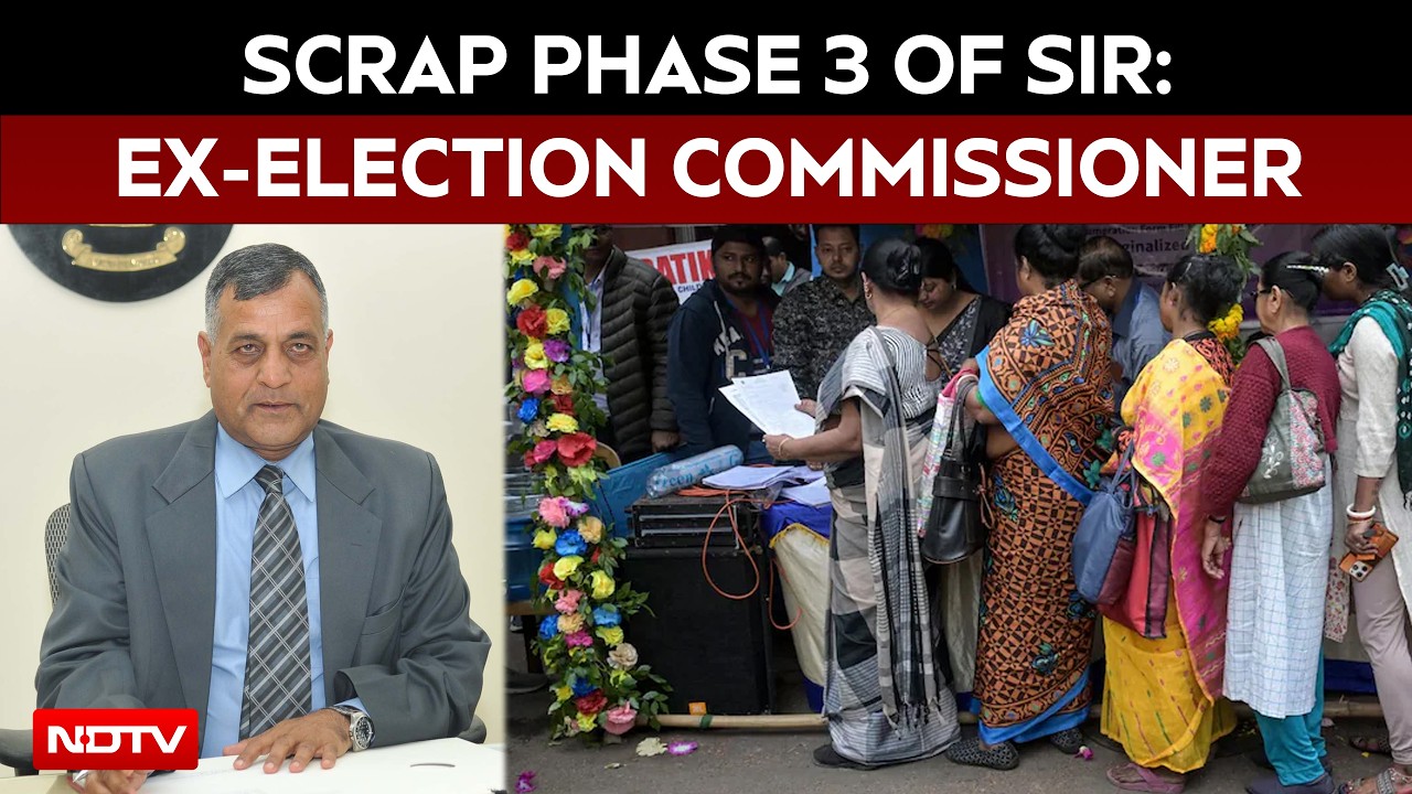 Scrap Phase 3 Of SIR: Ex-Election Commissioner To NDTV On Poll Body Row