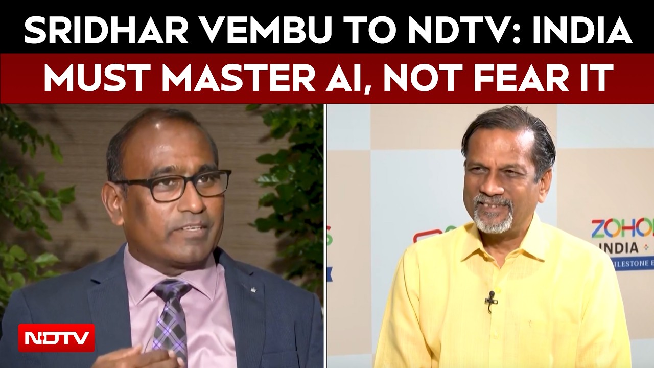NDTV EXCLUSIVE: Zoho's Sridhar Vembu Rejects AI Slowdown Calls, Backs More Innovation