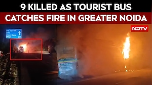9 Killed, Many Injured As Tourist Bus Catches Fire In Greater Noida