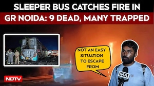 Yamuna Expressway Bus Fire | 9 Killed After AC Blast Triggers Fire On Sleeper Bus On Noida Highway