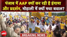मोहाली में AAP का विरोध प्रदर्शन, ED की छापेमारी से नाराज कार्यकर्ता