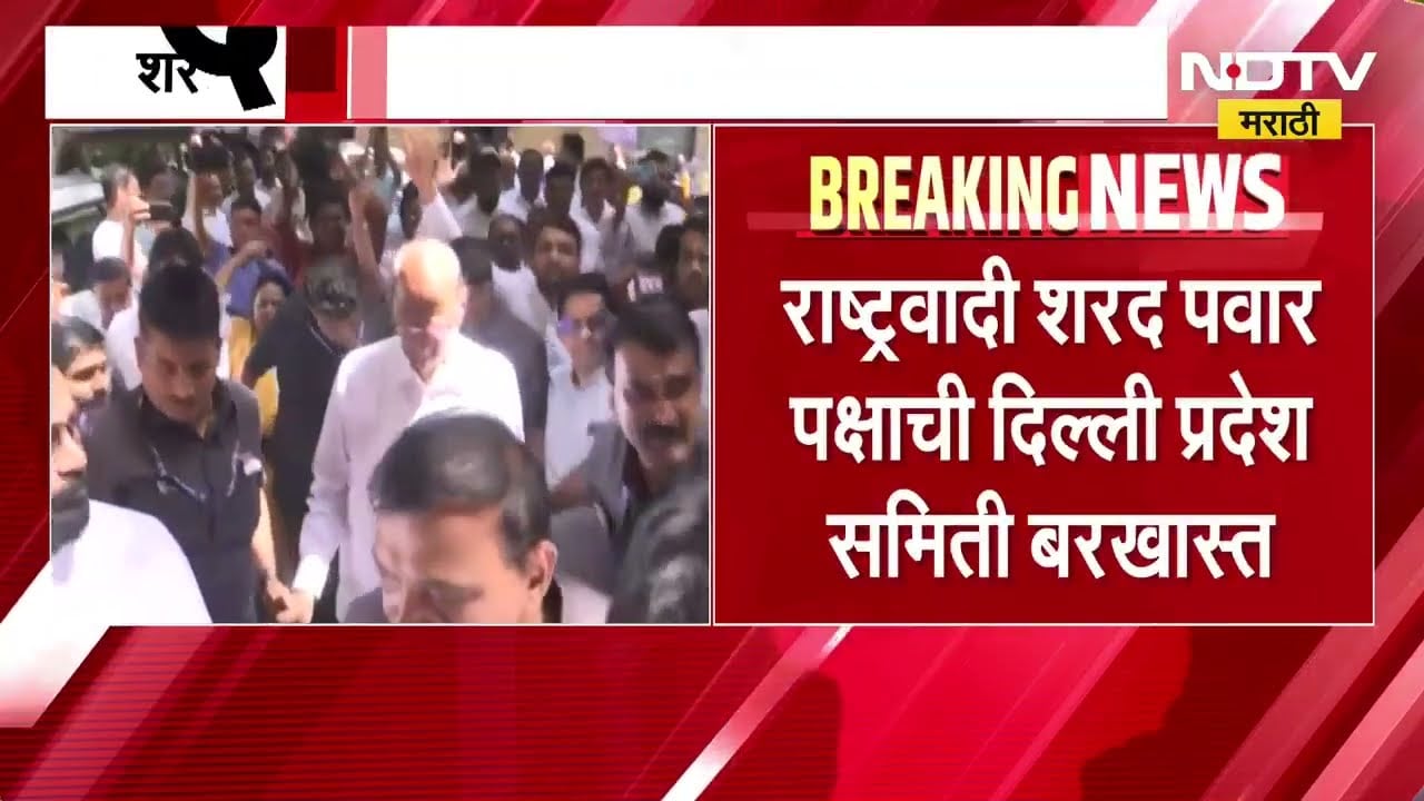NCP Sharad Pawar पक्षाची दिल्ली प्रदेश समिती बरखास्त, लवकरच सुकाणू समिती स्थापन करणार | NDTV मराठी