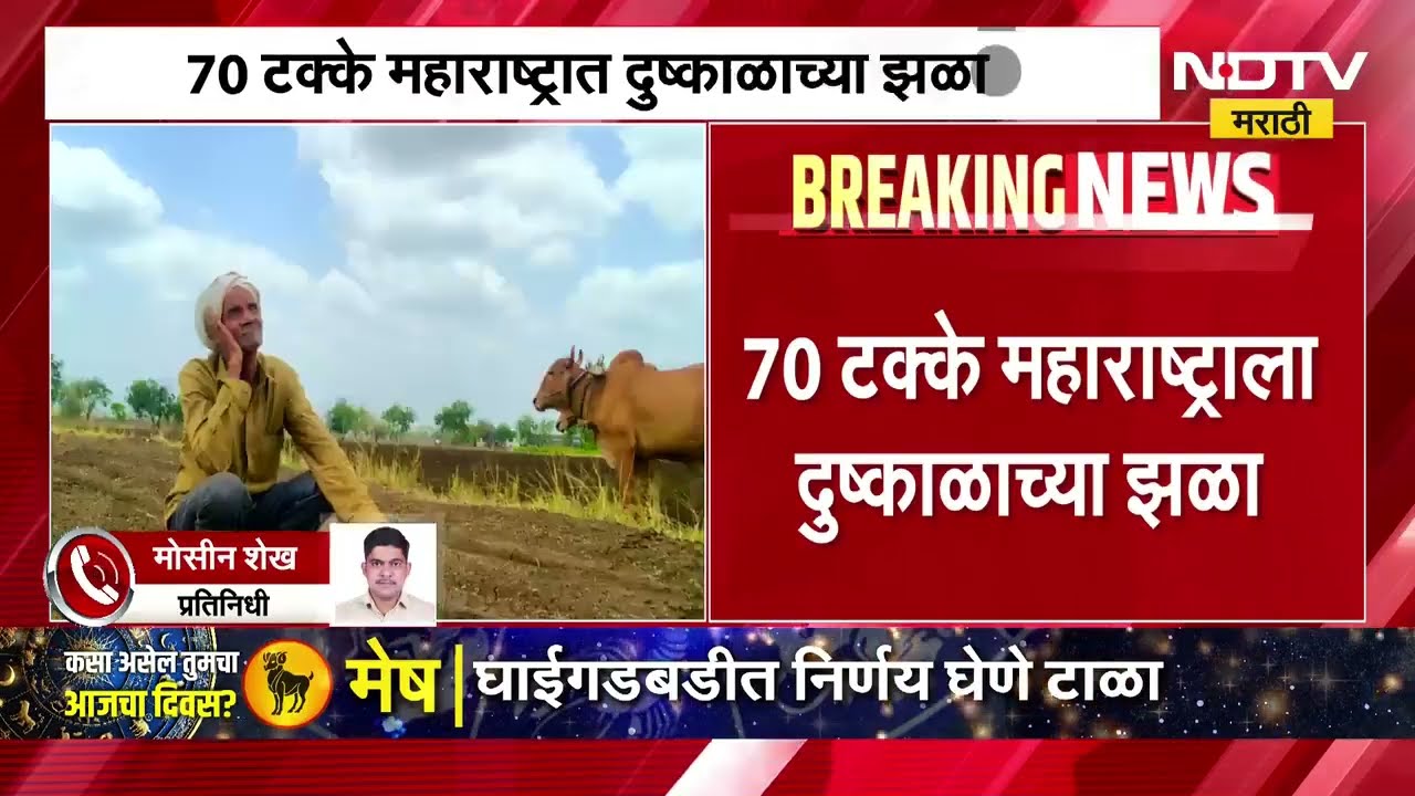 70% महाराष्ट्राला दुष्काळाच्या झळा, पिण्याचं पाणी, चाऱ्याचंही संकट, दुष्काळाचं भीषण वास्तव