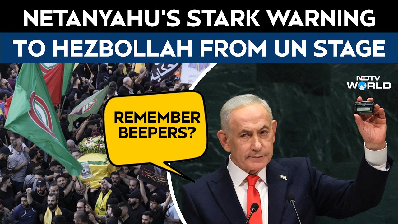 Netanyahu UN Speech | Netanyahu Brings A Pager To UN In Hopes Of Cheers, Gets Jeers Instead
