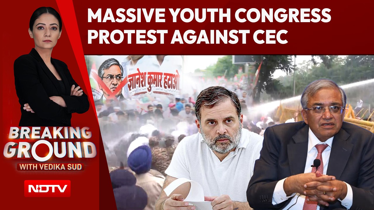 Gyanesh Kumar News | Youth Cong Protests Against Gyanesh Kumar, Marches Towards Election Commission