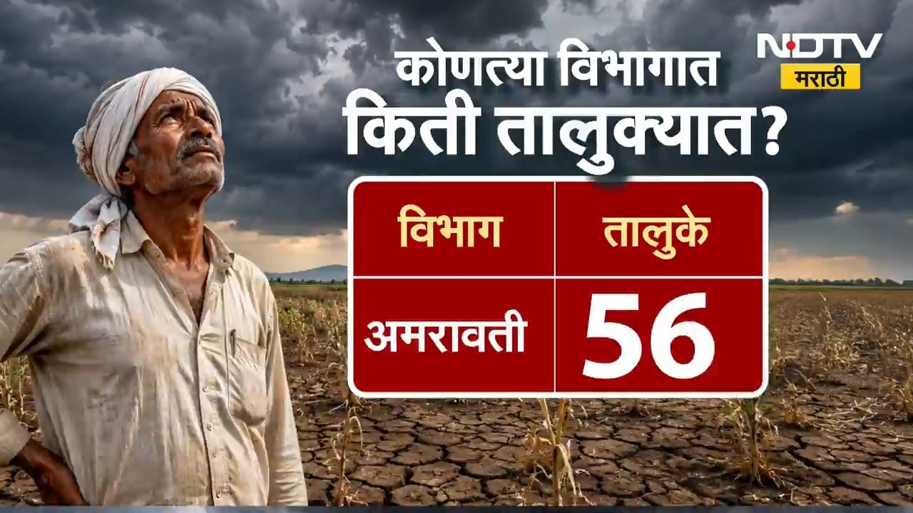 Maharashtra Drought | महाराष्ट्रातील कोणत्या विभागात किती तालुक्यात दुष्काळ जाहीर? | NDTV Marathi
