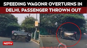 Delhi: Speeding WagonR Hits Divider, Overturns Near Shakti Nagar Roundabout, Passenger Thrown Out