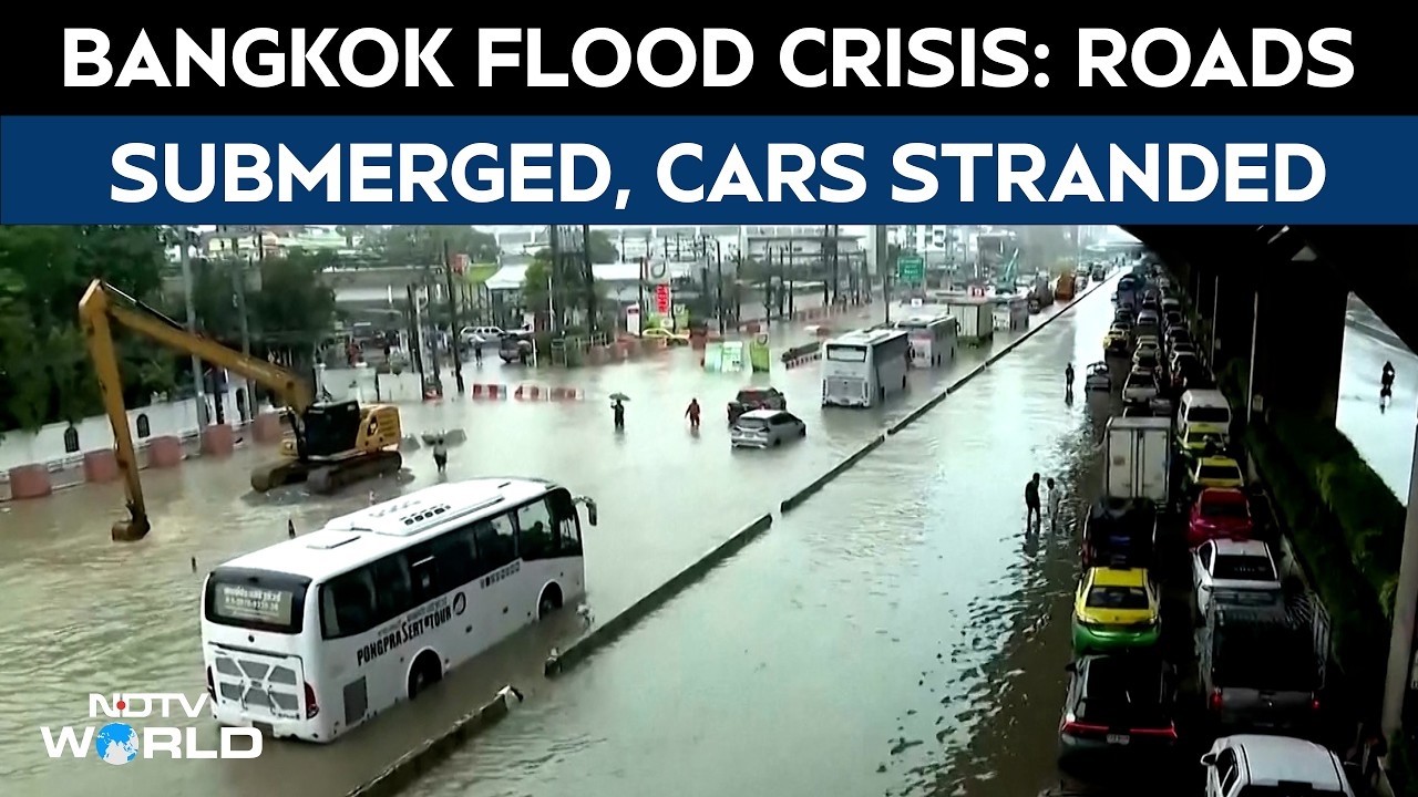 Bangkok Flood Crisis: Cars Wade Through Flooded Roads, Rescue Ops Underway