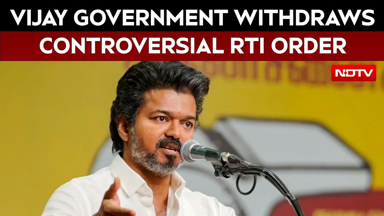Vijay's TVK Government Withdraws Controversial RTI Move Amid Backlash