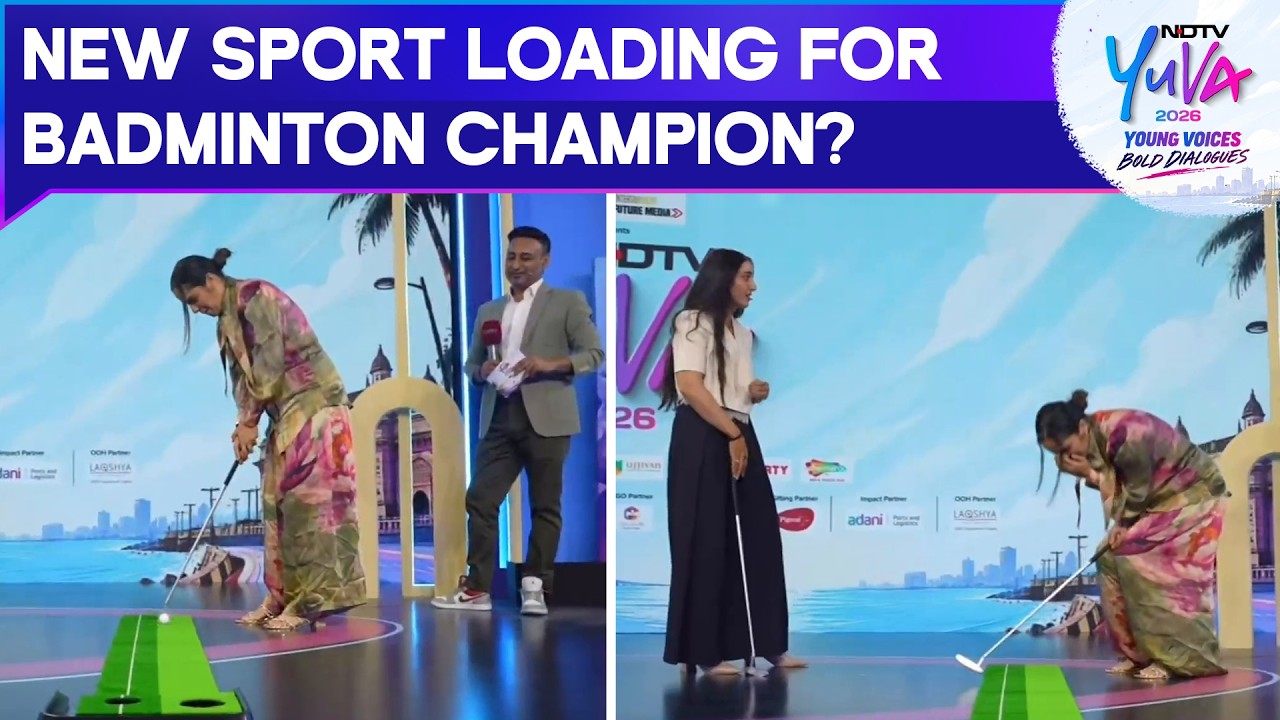 Saina Nehwal Tries Her Hand At Golf At NDTV Yuva Event