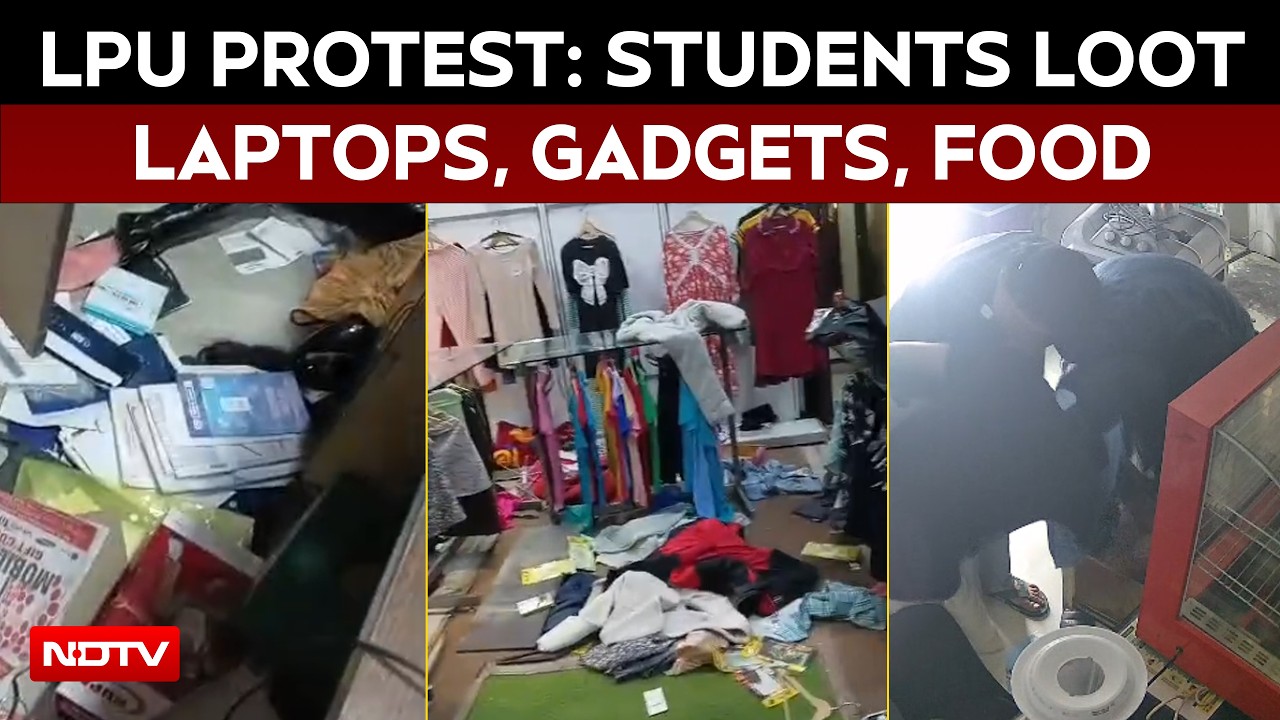 LPU Protest: Viral Videos Show Looting Of Laptops, Gadgets From University Mall