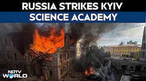 Russia Strikes Kyiv Science Academy: Fire Rages After Drone Attack