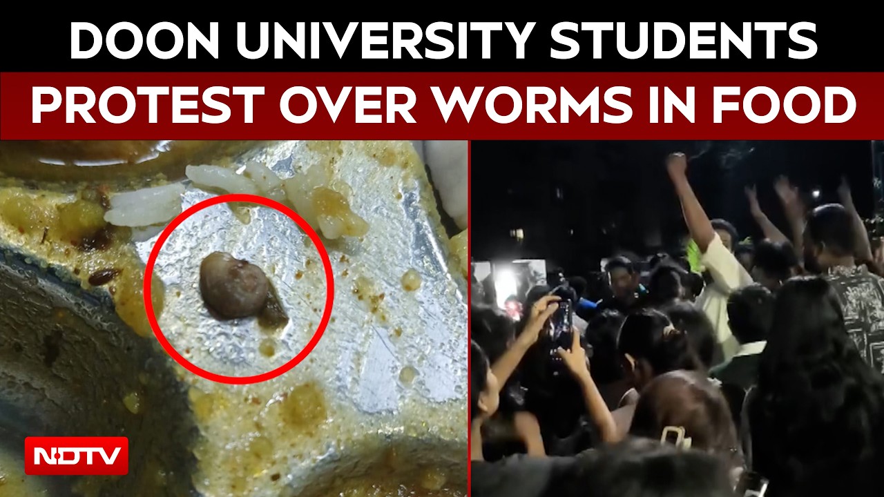 On Cam: Worms Found In Food At Doon University Girls' Hostel, Students Protest In Dehradun