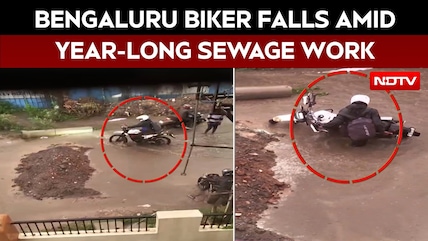 Bengaluru Road Hazard: Biker Falls On Stretch Under Sewage Work For Over A Year