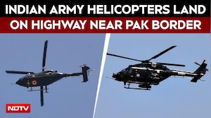 Indian Army Helicopters Land On Highway Near Pakistan Border | Rajasthan Drill