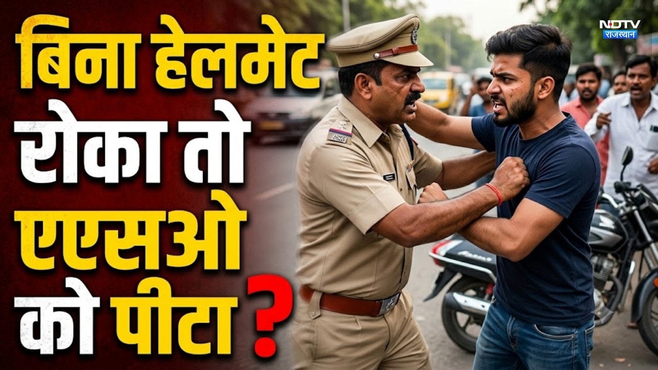 बिना हेलमेट रोका तो एएसओ को पीटा? दो पुलिसकर्मियों पर बड़ी कारवाई! |Jaipur Police | Jaipur News