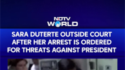 Sara Duterte Outside Court After Her Arrest Is Ordered For Threats Against President