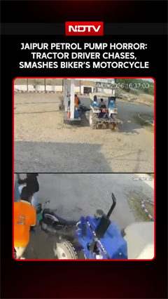 Jaipur Petrol Pump Horror: Tractor Driver Chases, Smashes Biker&rsquo;s Motorcycle