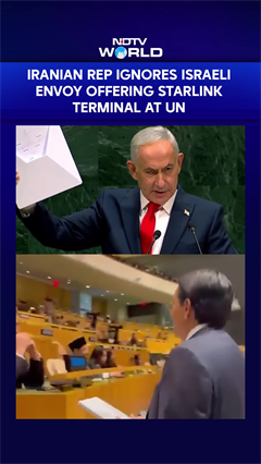 Iranian Representative Ignores Israeli Envoy Offering Starlink Terminal at UN
