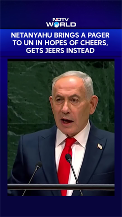 Netanyahu Brings A Pager To UN In Hopes Of Cheers, Gets Jeers Instead