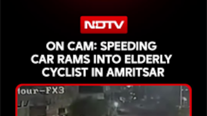 On Cam: Speeding Car Rams Into Elderly Cyclist In Amritsar, Man Critical