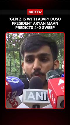 'GEN Z Stands With ABVP': DUSU President Aryan Maan Predicts 4-0 Sweep | DUSU Polls 2026