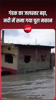 बेतिया में गंडक का कहर! देखते ही देखते नदी में समा रहे घर-मकान