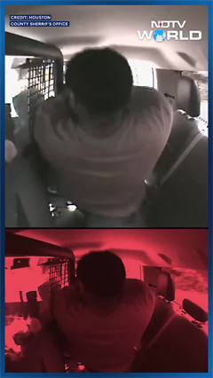 Caught On Camera: Handcuffed Man In Houston Escapes From Moving Police Truck