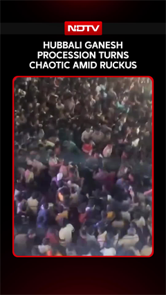 Hubbali Ganesh Procession Turns Chaotic Amid Ruckus