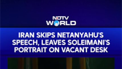 Iran Skips Netanyahu's UN Speech, Leaves Qasem Soleimani Portrait On Vacant Desk
