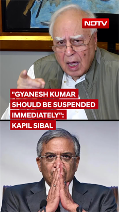 "Gyanesh Kumar Should Be Suspended Immediately": Kapil Sibal Amid ECI Report Row