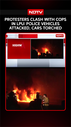 Protesters Clash With Cops In LPU: Police Vehicles Attacked, Cars Torched