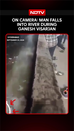 On Camera: Man Falls Into During Ganesh Visarjan