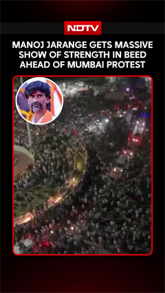 Manoj Jarange Gets Massive Show Of Strength In Beed Ahead Of Mumbai Protest