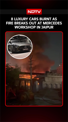 8 Luxury Cars Burnt As Fire Breaks Out At Mercedes Workshop In Jaipur