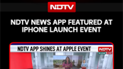 NDTV News App Featured At iPhone Launch Event