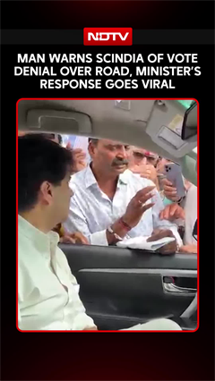 Video: Man Warns Jyotiraditya Scindia Of Vote Denial Over Road, Minister's Response Goes Viral