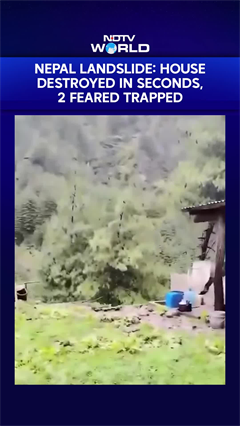 Nepal Landslide | On Camera: House Collapses In Seconds, 2 Feared Trapped