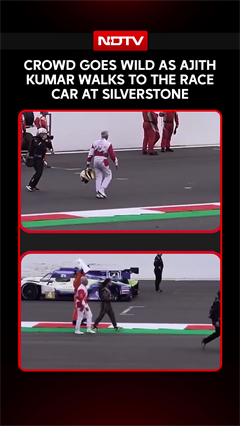 Actor Ajith Kumar Receives A Roaring Cheer From Fans As He Walks Towards His Race Car At Silverstone