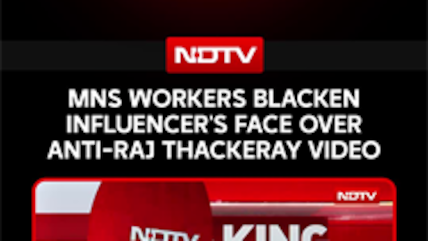 MNS Workers Blacken Influencer's Face Over Anti-Raj Thackeray Video