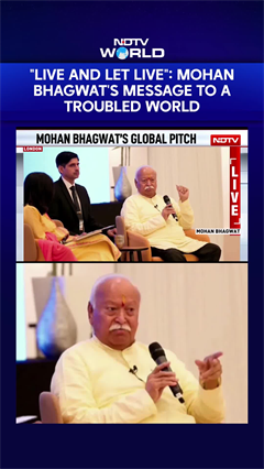 "Live And Let Live": RSS Chief Mohan Bhagwat's Message To A Troubled World