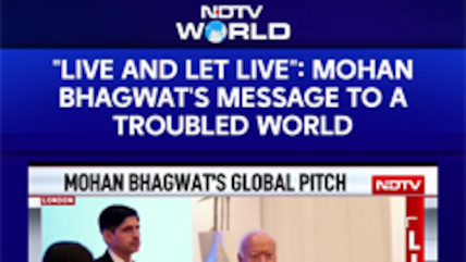 "Live And Let Live": RSS Chief Mohan Bhagwat's Message To A Troubled World