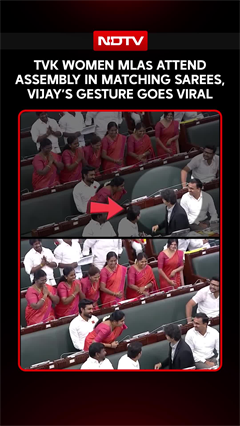 CM Vijay&rsquo;s Gesture Goes Viral As He Greets TVK Women MLAs Attending Session In Matching Sarees