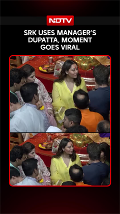 Video: Shah Rukh Khan, Manager Pooja & A Viral Dupatta Moment At Lalbaugcha Raja