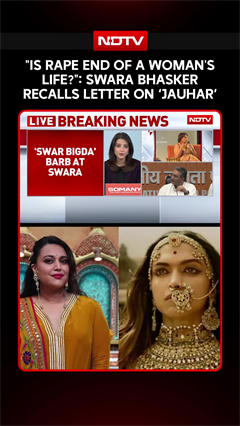 Swara Bhasker Recalls Padmaavat Open Letter On Jauhar To Bhansali: "Is Rape End Of A Woman's Life?"