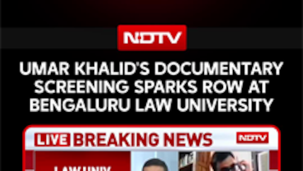 Umar Khalid's Documentary Screening Sparks Row At Bengaluru Law University